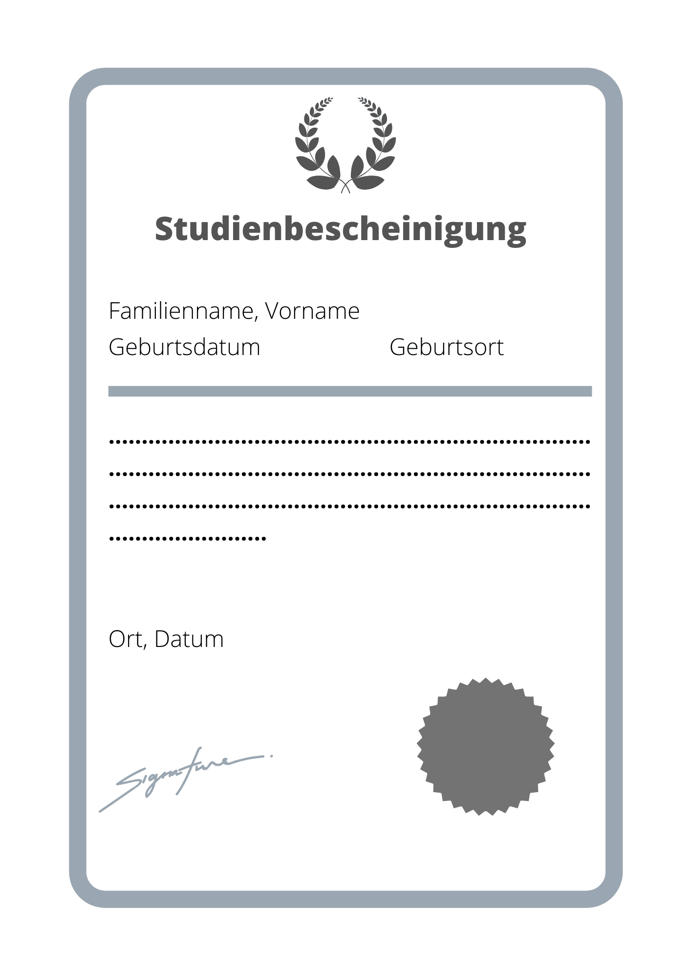 Studienbescheinigung - Schmalz Translations